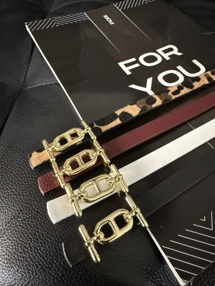 Slim Belt With Gold Buckle - Producer: Fiori - Wholesale Women Clothes - TheBS Women