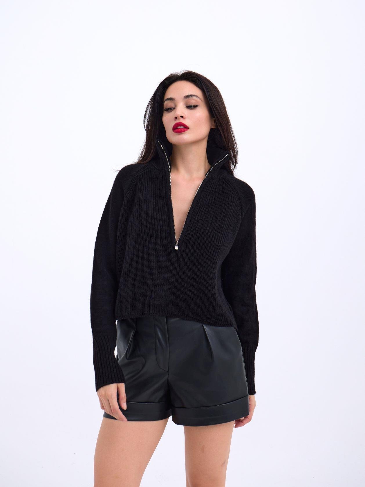Zipper Sweater - Producer: Fame - Wholesale Women Clothes - TheBS Women