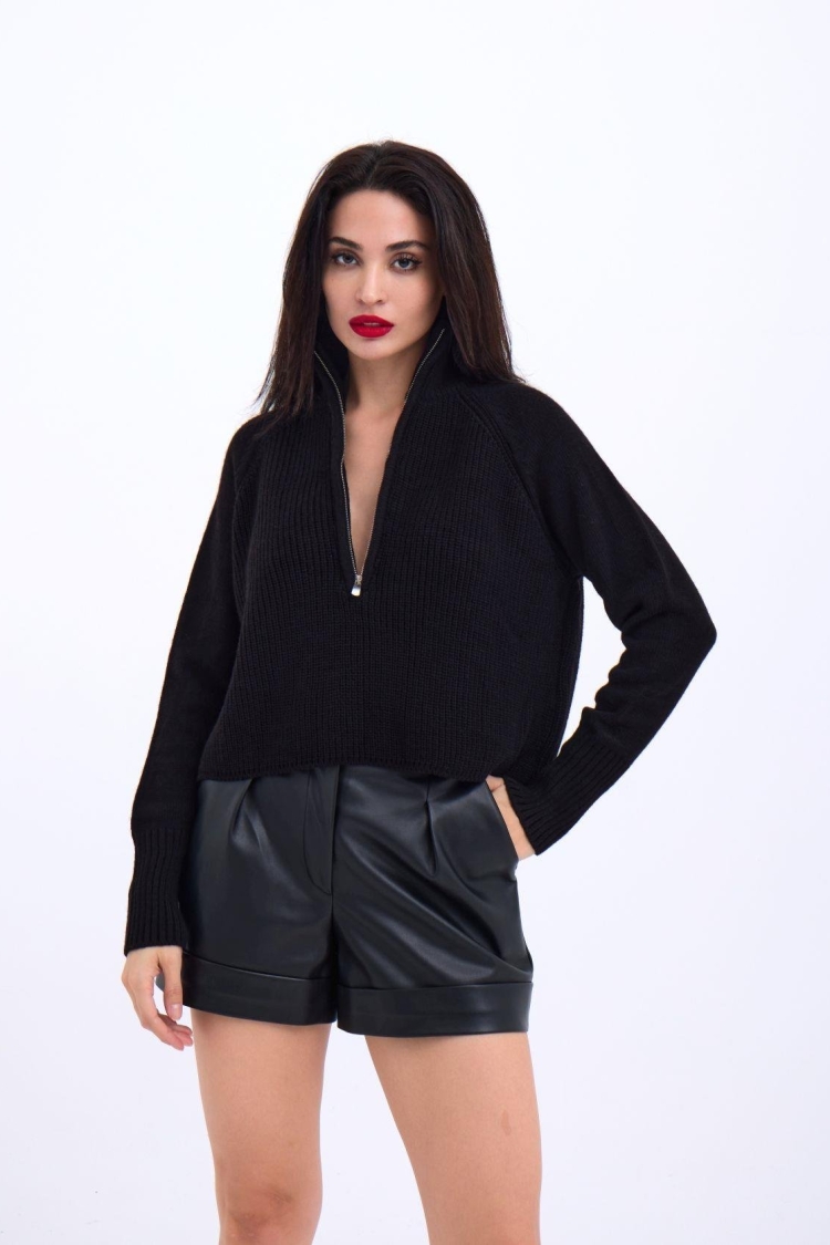 Zipper Sweater - Producer: Fame - Wholesale Women Clothes - TheBS Women