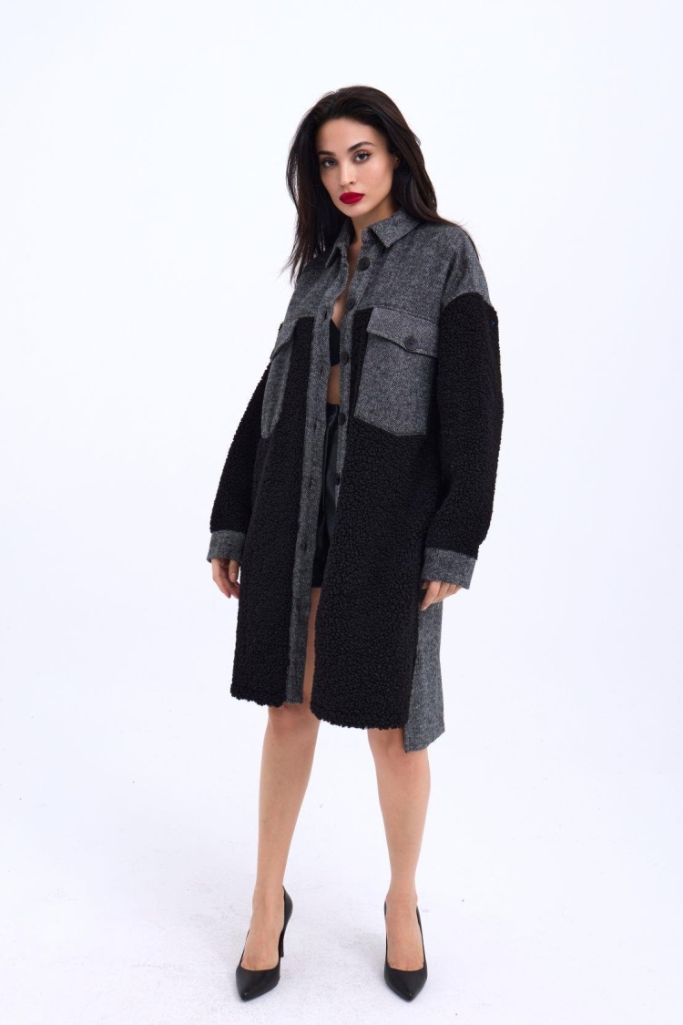 Long Shirt - Anthracite - Producer: Fame - Wholesale Women Clothes - TheBS Women