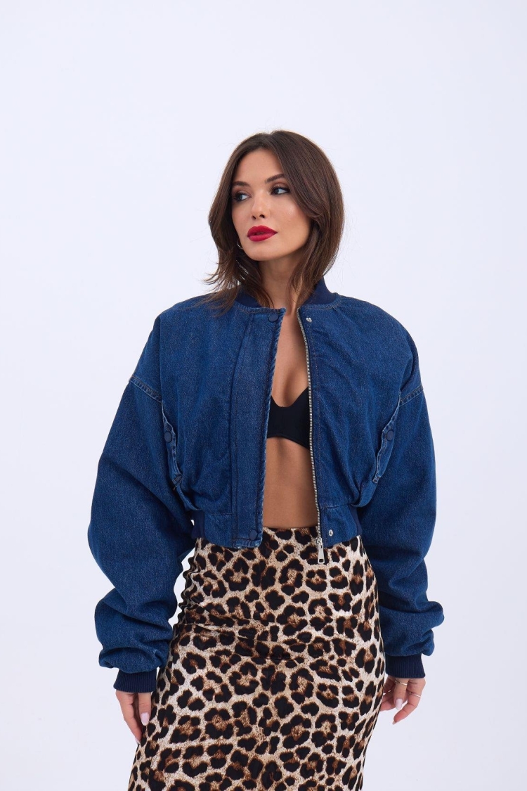 Denim Jacket - Blue - Producer: Fame - Wholesale Women Clothes - TheBS Women