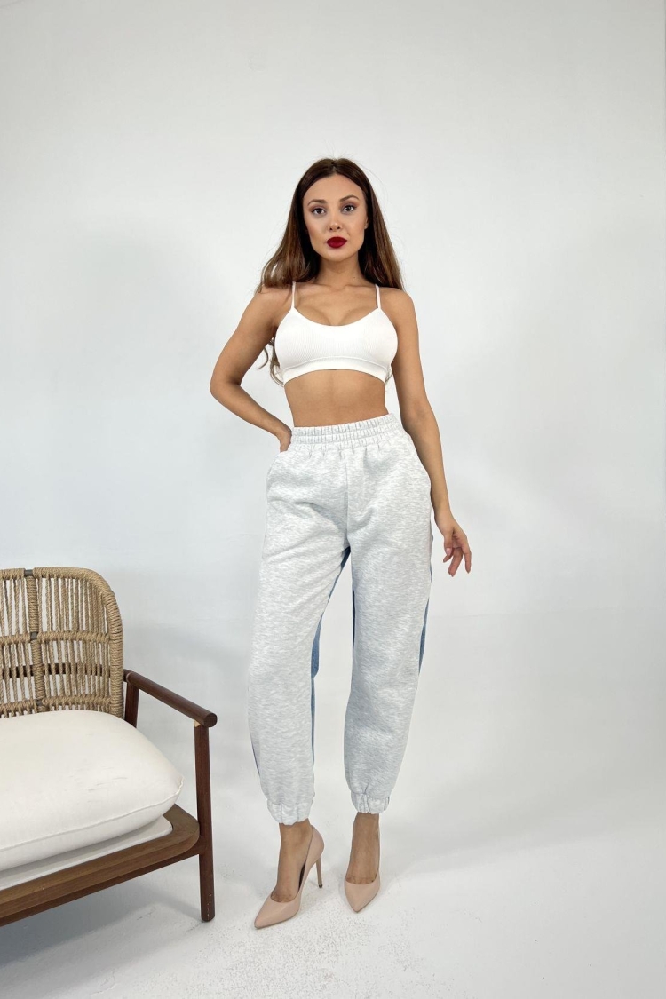 Sweatpants- Snow Melange - Producer: Fame - Wholesale Women Clothes - TheBS Women