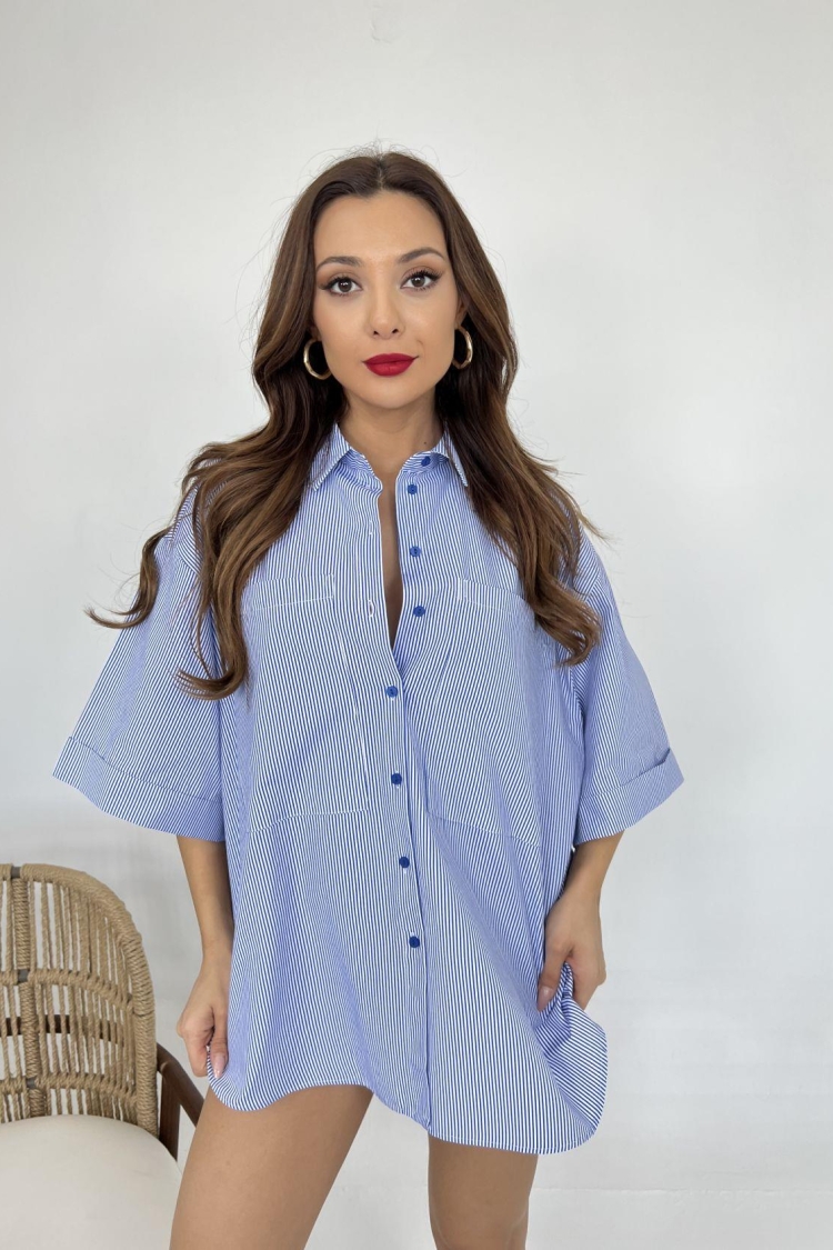 Shirt -And White Striped - Producer: Fame - Wholesale Women Clothes - TheBS Women