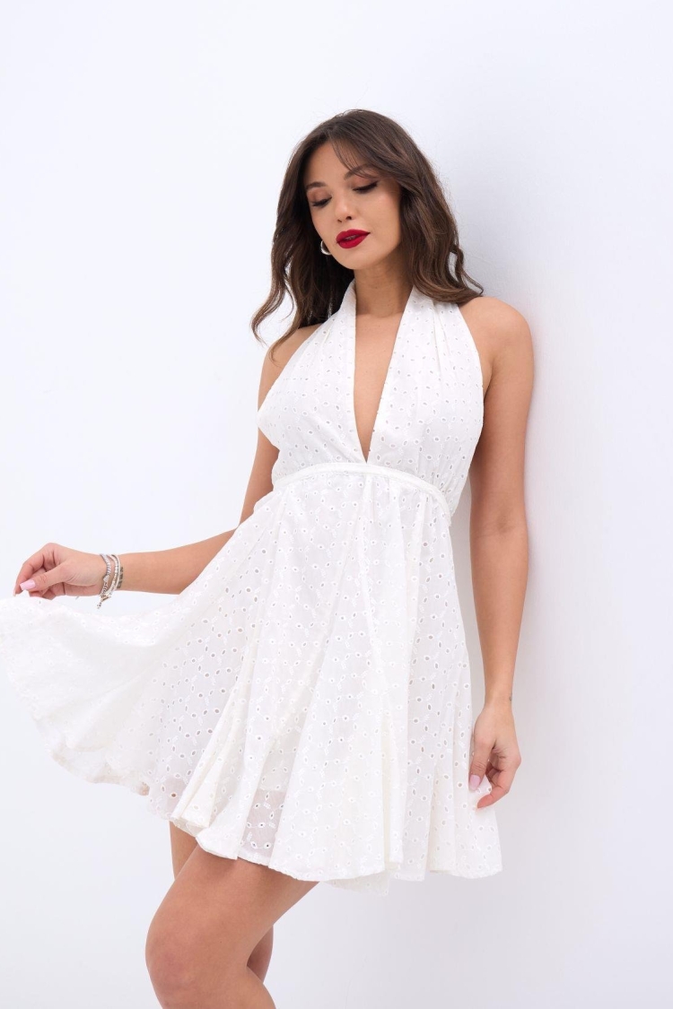 Dress - White - Producer: Fame - Wholesale Women Clothes - TheBS Women