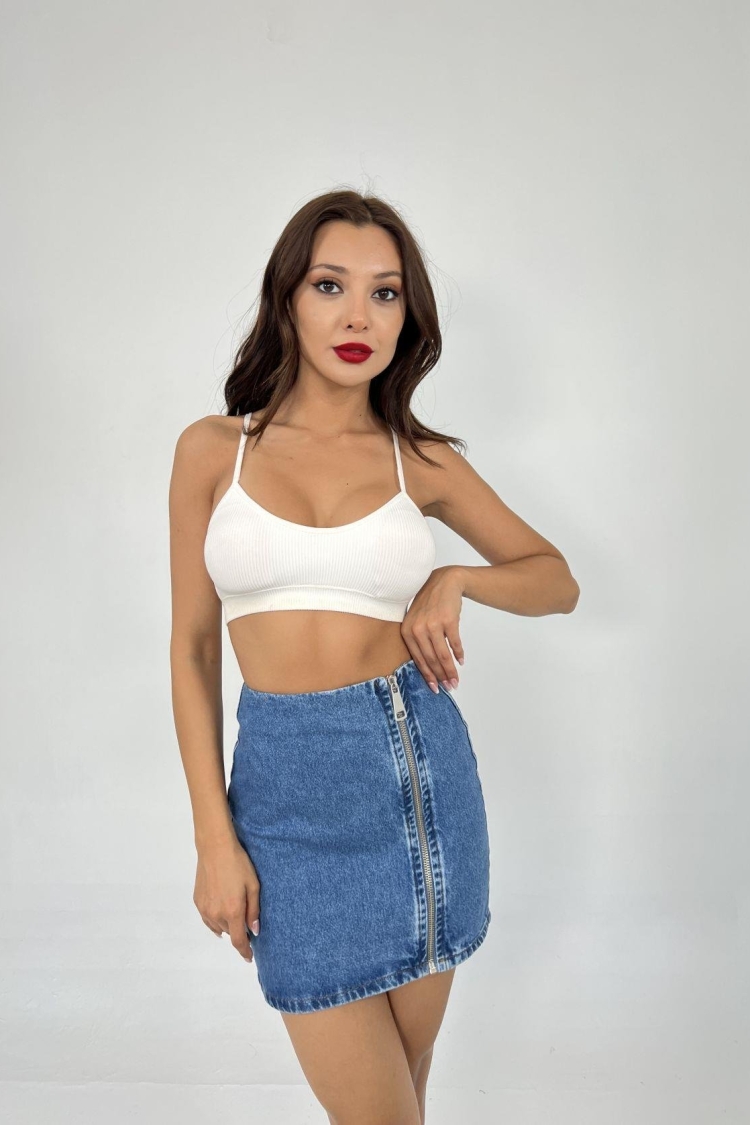 Denim Skirt - Blue - Producer: Fame - Wholesale Women Clothes - TheBS Women