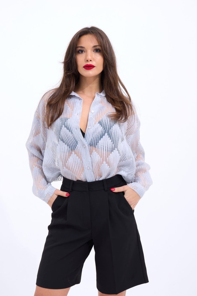Shirt - Gray - Producer: Fame - Wholesale Women Clothes - TheBS Women