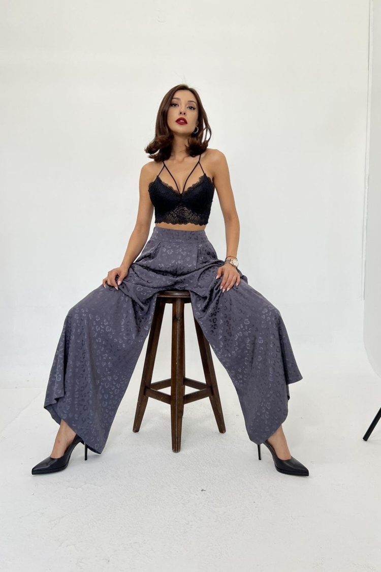 Pocket Detailed Trousers - Gray - Producer: Fame - Wholesale Women Clothes - TheBS Women