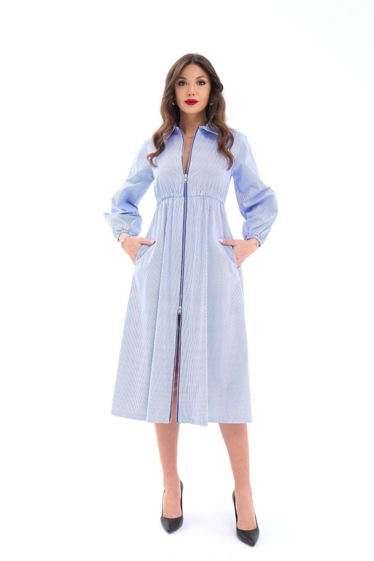 Dress -And White Striped - Producer: Fame - Wholesale Women Clothes - TheBS Women