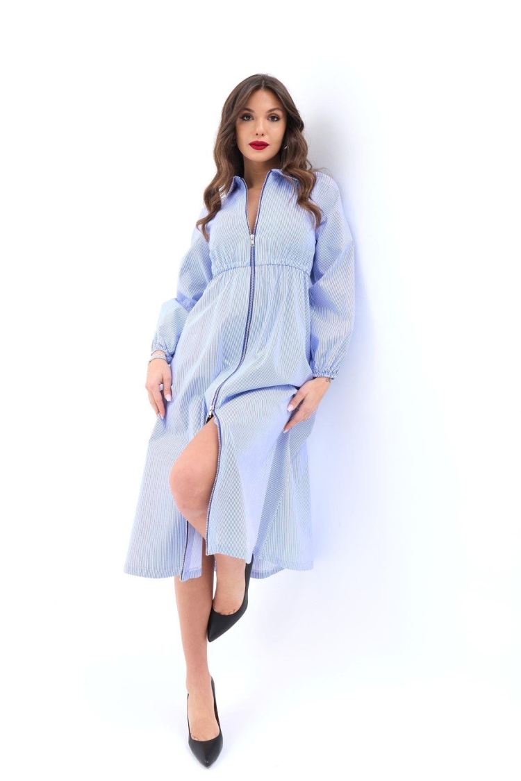 Dress -And White Striped - Producer: Fame - Wholesale Women Clothes - TheBS Women