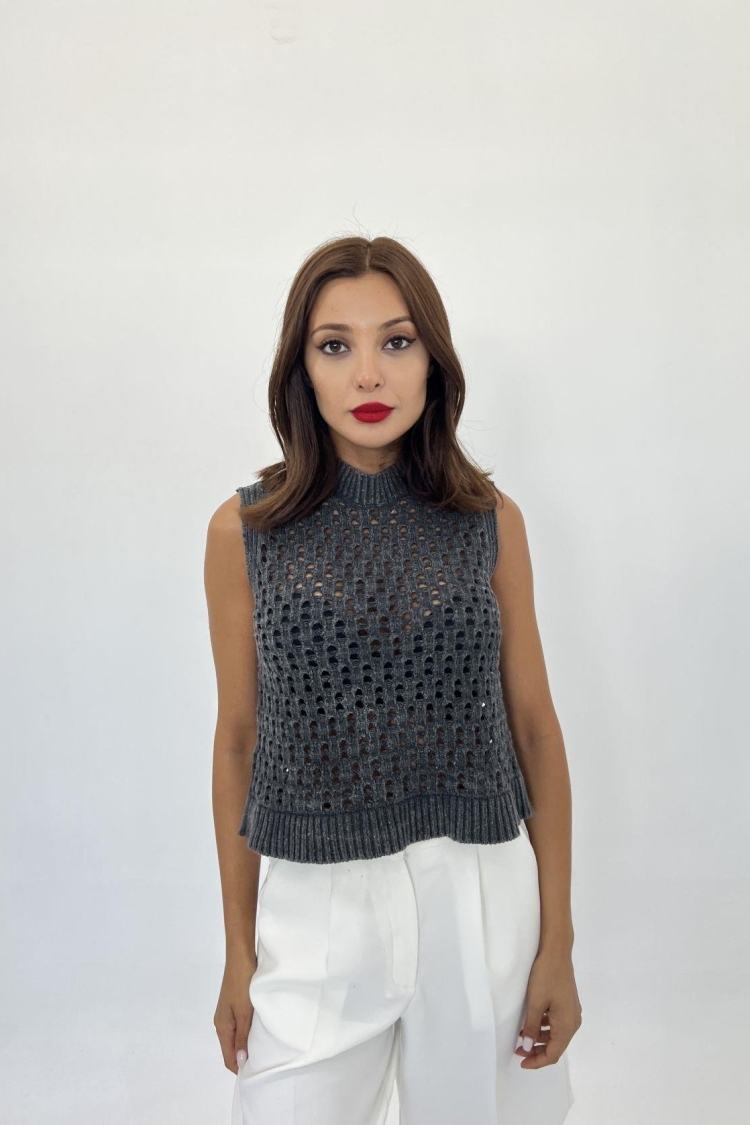 Knitwear Mesh Sweater - Producer: Fame - Wholesale Women Clothes - TheBS Women