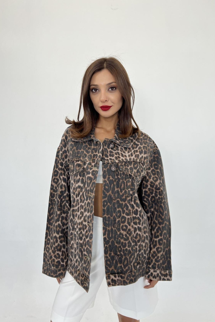 Leopard Patterned Shirt - Producer: Fame - Wholesale Women Clothes - TheBS Women