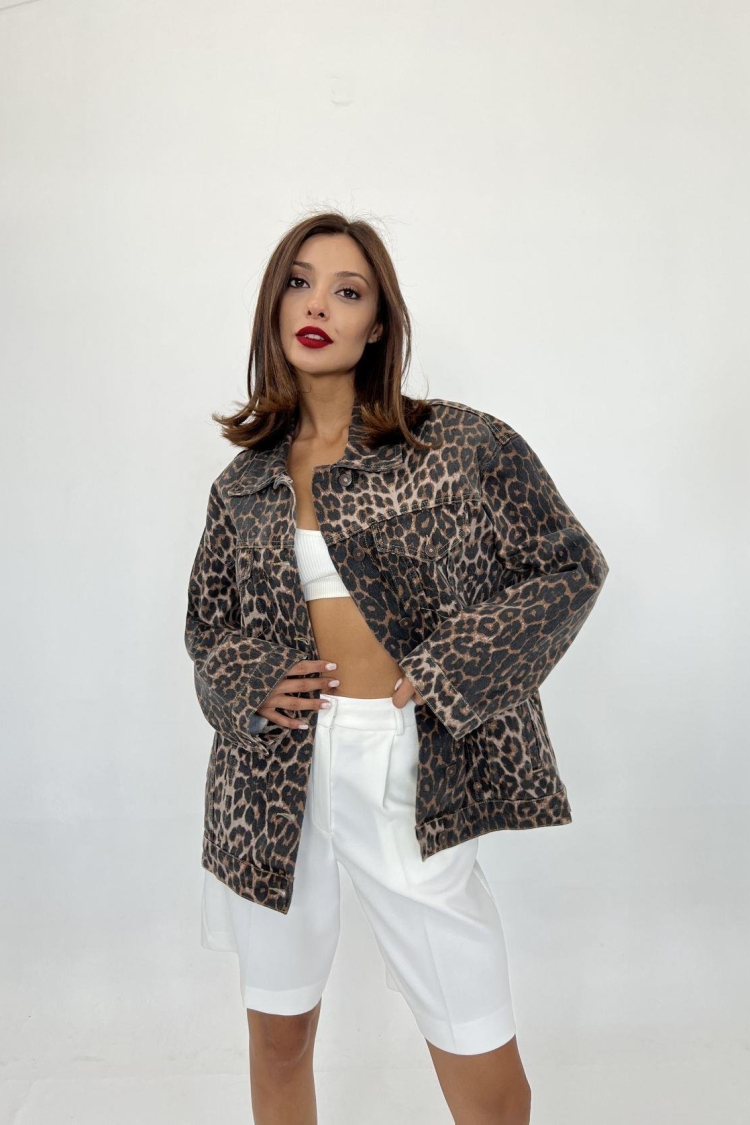 Leopard Patterned Shirt - Producer: Fame - Wholesale Women Clothes - TheBS Women