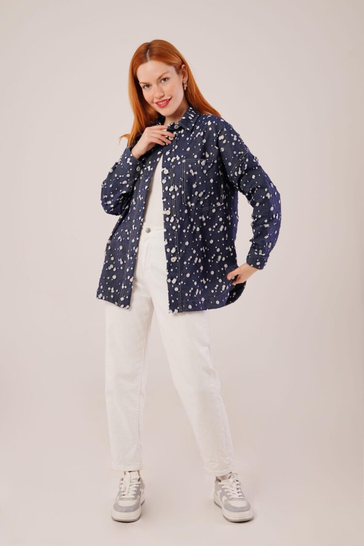 Vintage Look Denim WholesaleShirt - Producer: Lustrin - Wholesale Women Clothes - TheBS Women