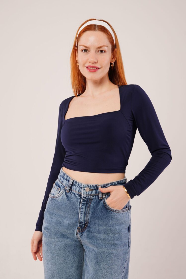 Square Collar Wholesale BasicBlouse - Producer: Lustrin - Wholesale Women Clothes - TheBS Women