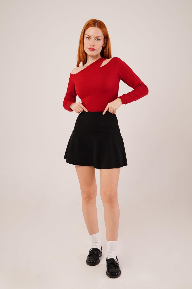 Wholesale Black Mini Skirt With Inner Shorts - Producer: Lustrin - Wholesale Women Clothes - TheBS Women
