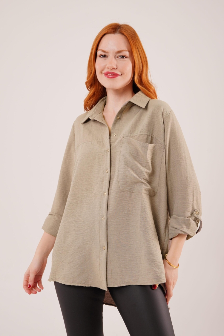 WholesaleShirt With Slippery Cut Pockets - Producer: Lustrin - Wholesale Women Clothes - TheBS Women