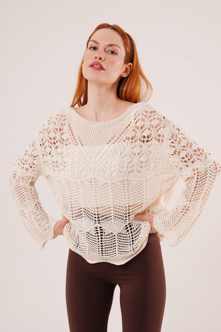 Openwork SalasWholesale Sweater - Producer: Lustrin - Wholesale Women Clothes - TheBS Women