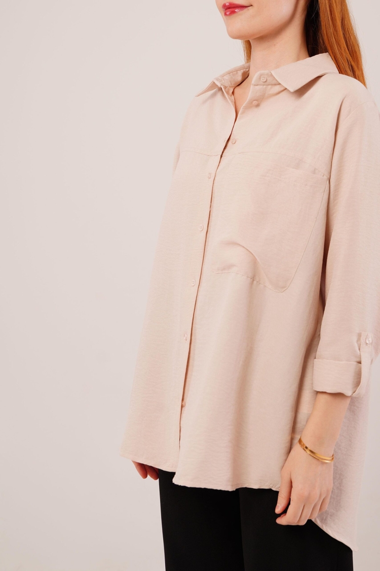 WholesaleShirt With Sleek Cut Pockets - Producer: Lustrin - Wholesale Women Clothes - TheBS Women