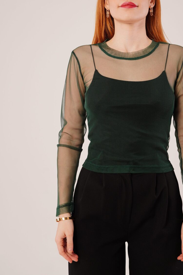 TransparentWholesale Tulle Basic Blouse - Producer: Lustrin - Wholesale Women Clothes - TheBS Women