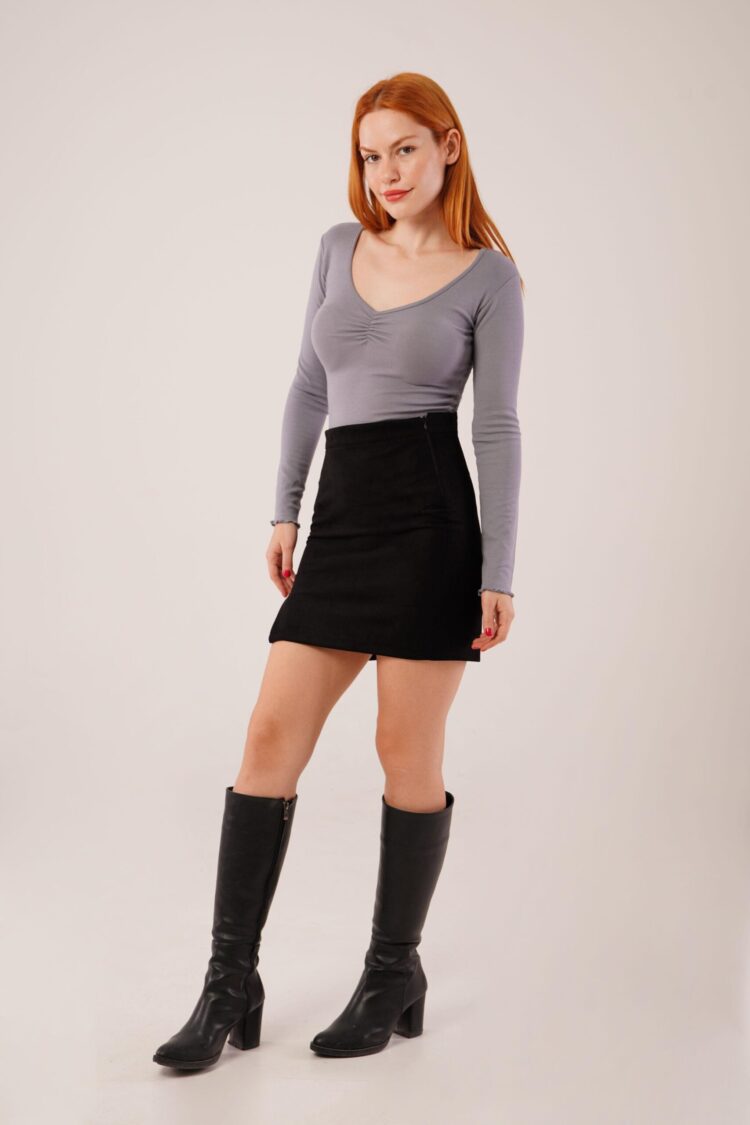 Wide CollarWholesale Basic Body Blouse - Producer: Lustrin - Wholesale Women Clothes - TheBS Women