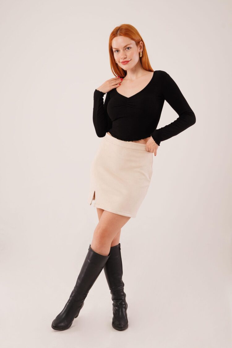 Wide CollarWholesale Basic Body Blouse - Producer: Lustrin - Wholesale Women Clothes - TheBS Women