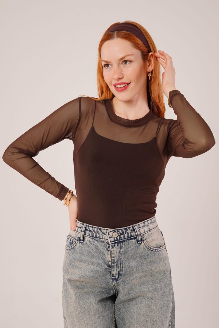 TransparentWholesale Tulle Basic Blouse - Producer: Lustrin - Wholesale Women Clothes - TheBS Women