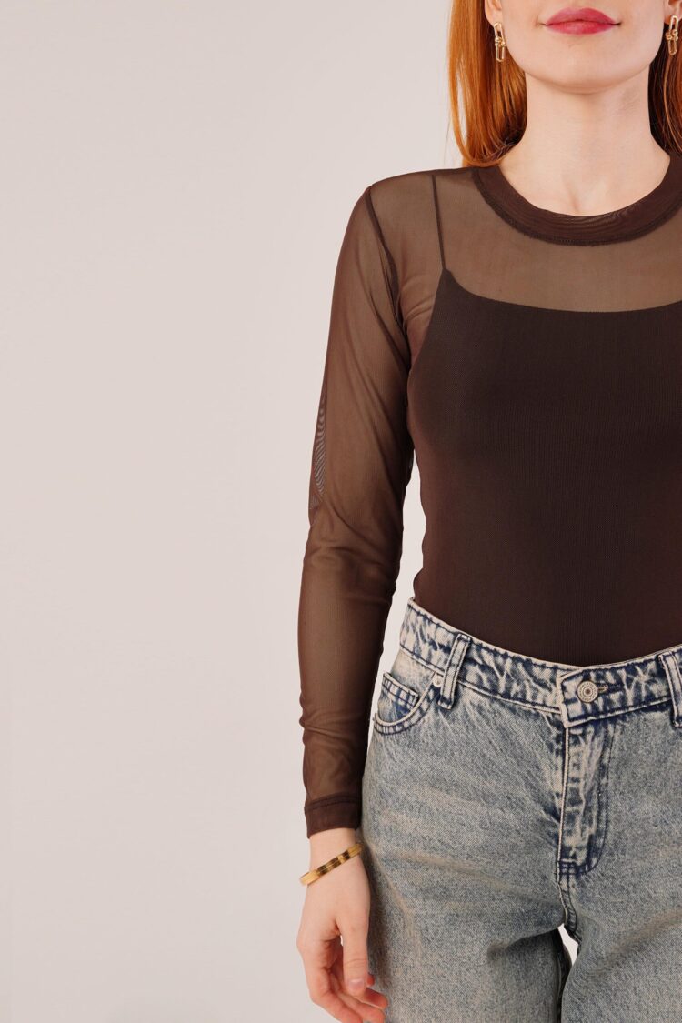 TransparentWholesale Tulle Basic Blouse - Producer: Lustrin - Wholesale Women Clothes - TheBS Women