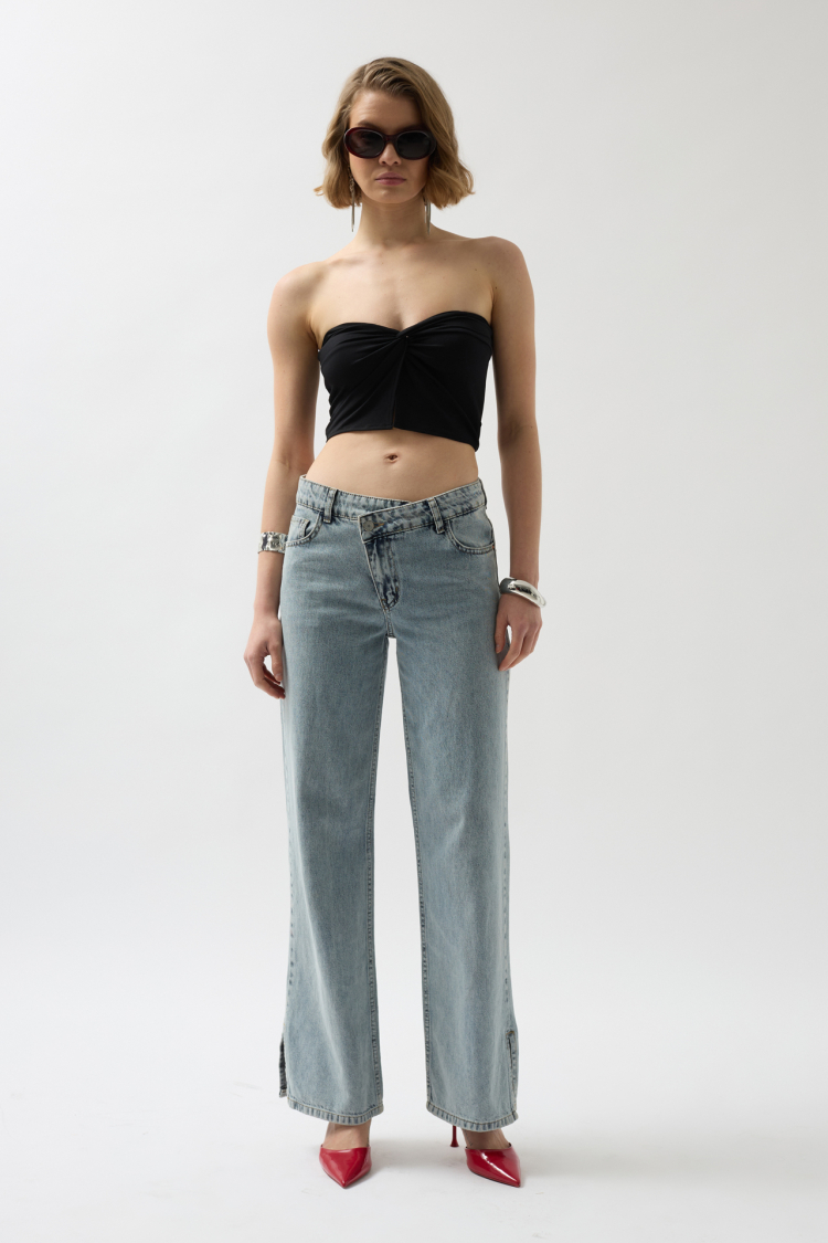Strapless Knot Detail Blouse - Producer: Black Fashion - Wholesale Women Clothes - TheBS Women