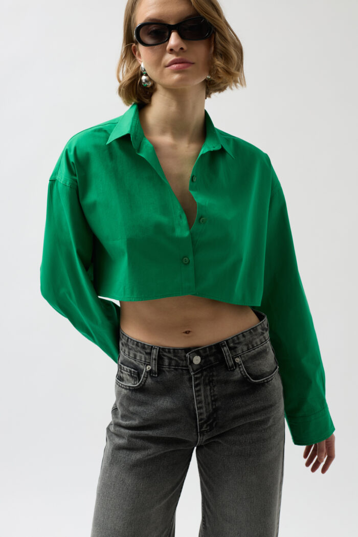 Crop Oversize Shirt - Producer: Black Fashion - Wholesale Women Clothes - TheBS Women