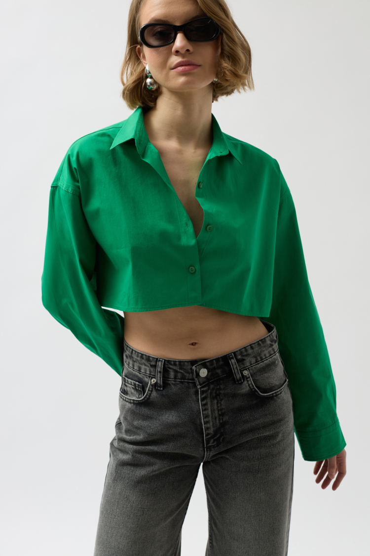 Crop Oversize Shirt - Producer: Black Fashion - Wholesale Women Clothes - TheBS Women