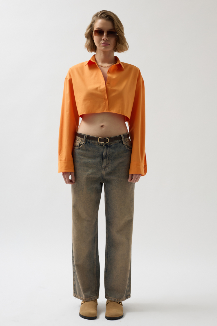 Crop Oversize Shirt - Producer: Black Fashion - Wholesale Women Clothes - TheBS Women