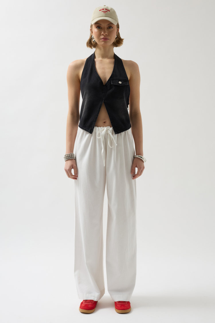 Asymmetrical Denim Vest - Producer: Black Fashion - Wholesale Women Clothes - TheBS Women
