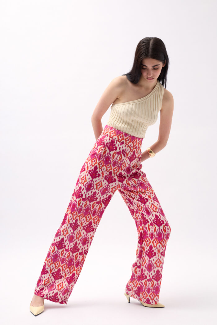 Patterned Satin Trousers - Producer: Black Fashion - Wholesale Women Clothes - TheBS Women