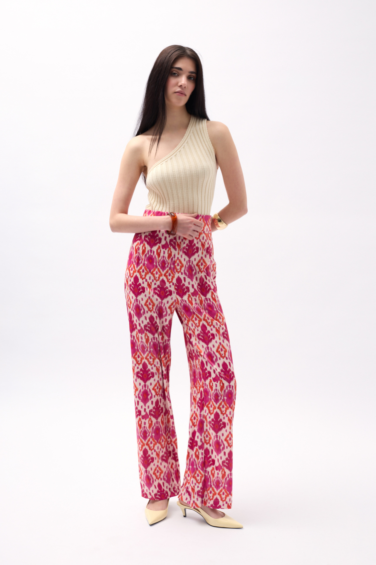 Patterned Satin Trousers - Producer: Black Fashion - Wholesale Women Clothes - TheBS Women