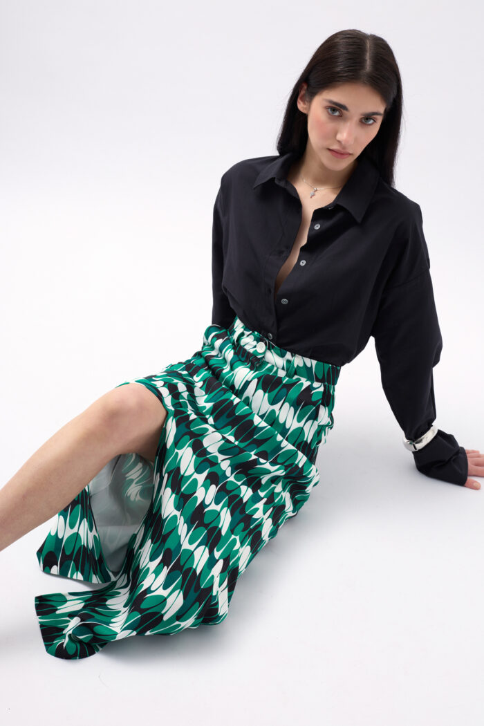 Printed Front Slit Skirt - Producer: Black Fashion - Wholesale Women Clothes - TheBS Women