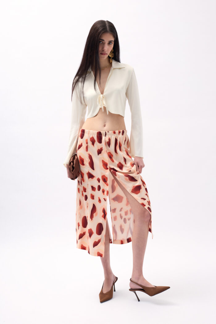 Patterned Skirt With Side Slits - Producer: Black Fashion - Wholesale Women Clothes - TheBS Women