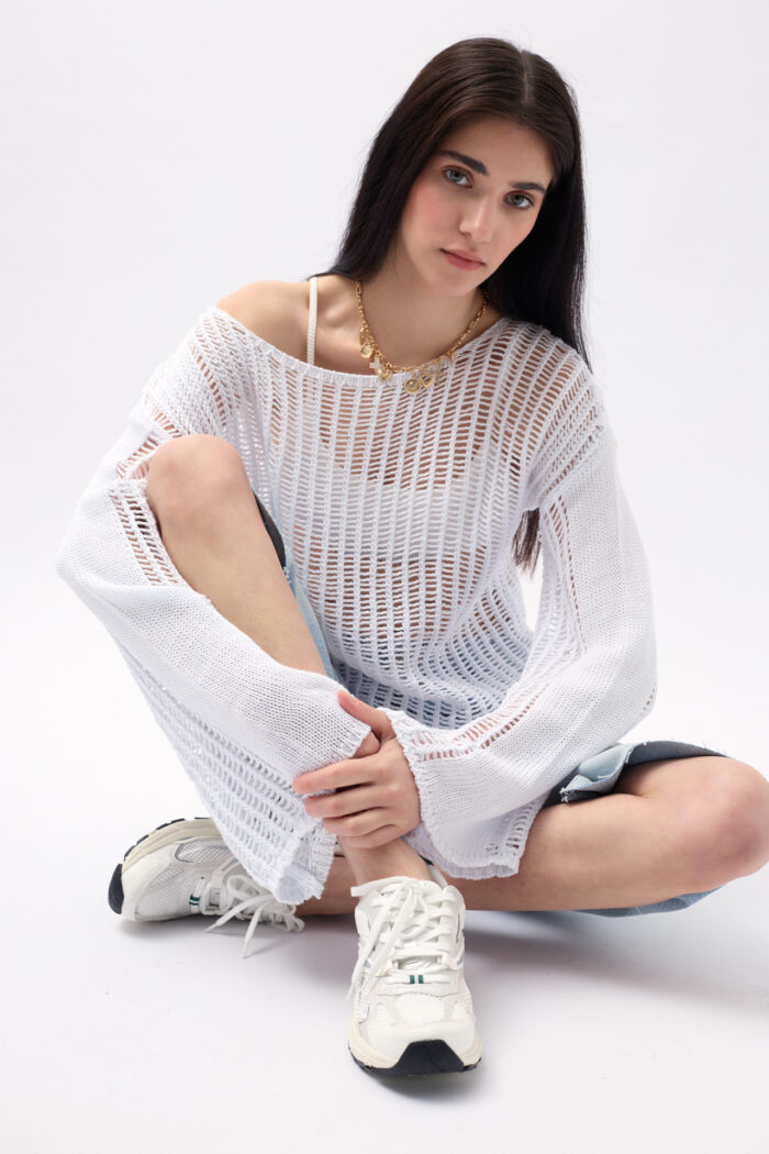 Boat Neck Openwork Blouse - Producer: Black Fashion - Wholesale Women Clothes - TheBS Women