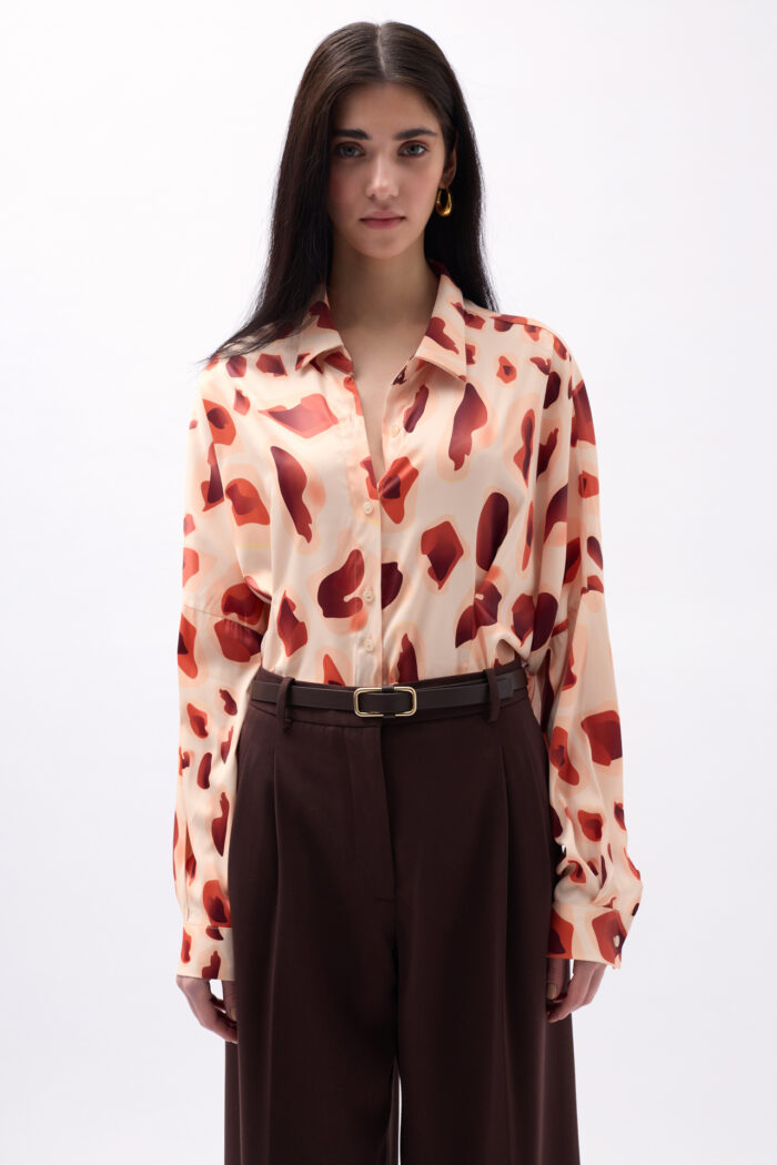 Patterned Crop Shirt - Producer: Black Fashion - Wholesale Women Clothes - TheBS Women