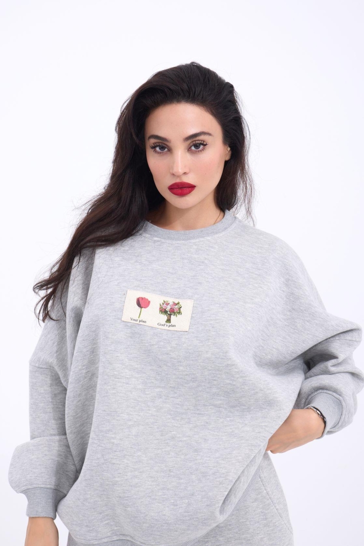 Tracksuit - Gray - Producer: Fame - Wholesale Women Clothes - TheBS Women