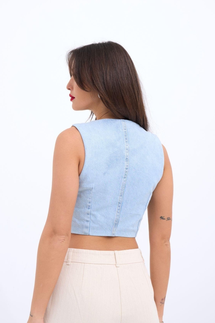 Vest - Beige - Producer: Fame - Wholesale Women Clothes - TheBS Women
