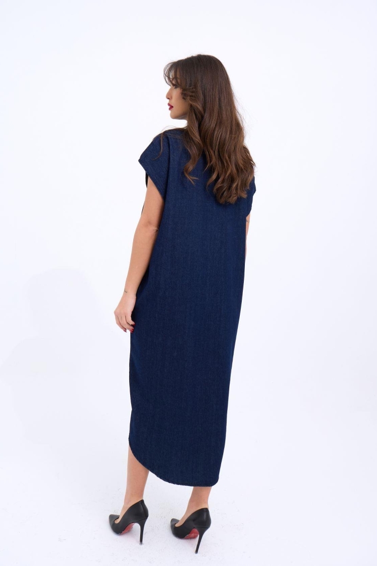 Denim Dress - Blue - Producer: Fame - Wholesale Women Clothes - TheBS Women