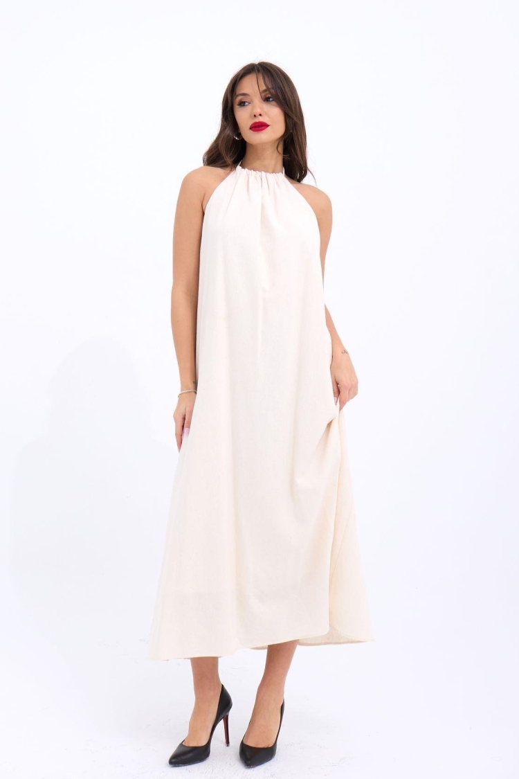 Dress - Beige - Producer: Fame - Wholesale Women Clothes - TheBS Women