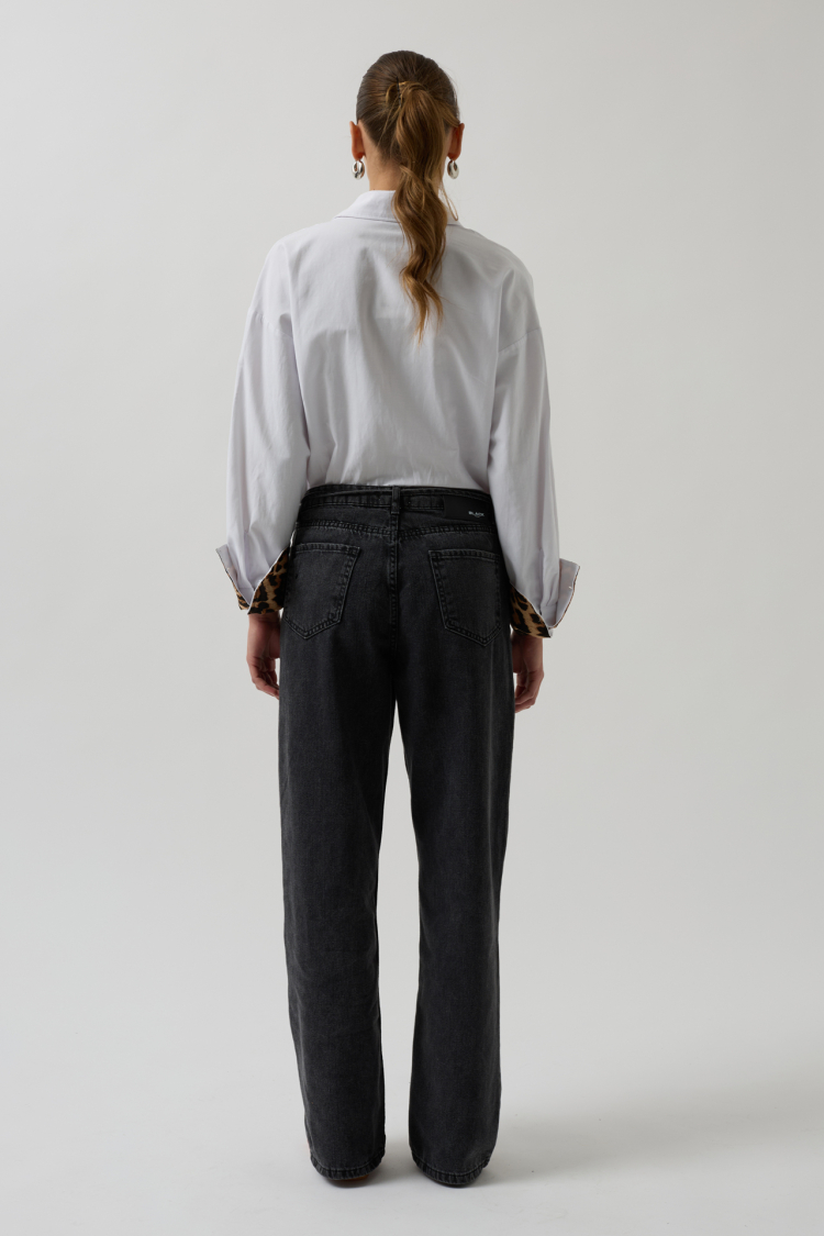 Biye Detail Straight Jean - Snow Wash Smoked - Producer: Black Fashion - Wholesale Women Clothes - TheBS Women