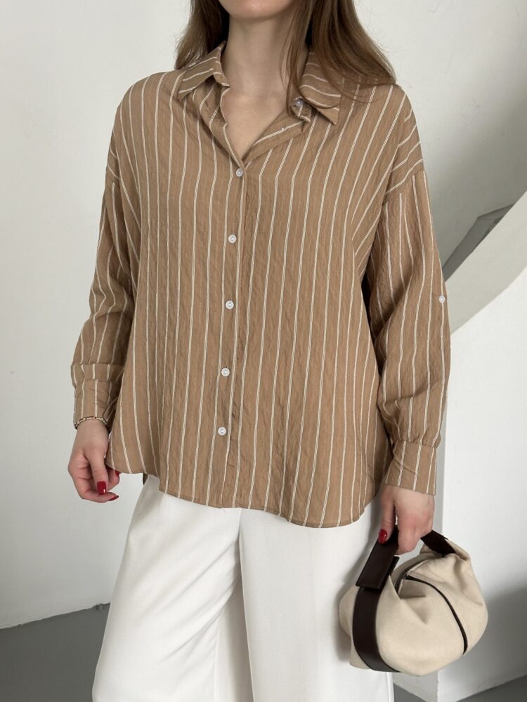 Double Striped Shirt - Producer: My Fashion - Wholesale Women Clothes - TheBS Women