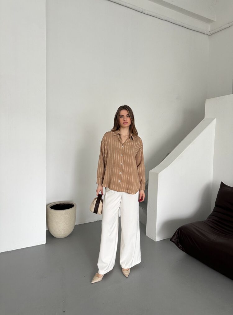 Double Striped Shirt - Producer: My Fashion - Wholesale Women Clothes - TheBS Women