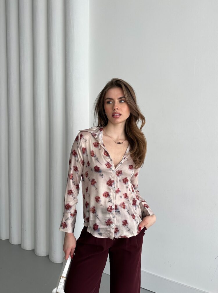 Chrysanthemum Pattern Shirt - Producer: My Fashion - Wholesale Women Clothes - TheBS Women