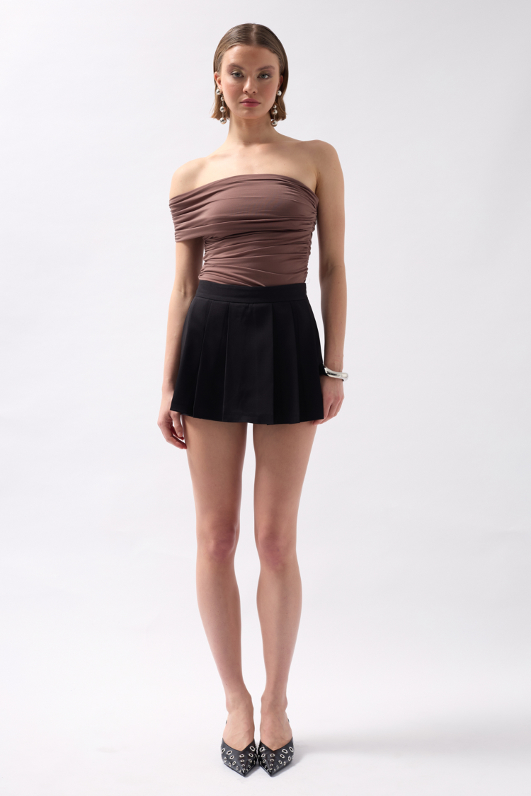 Pleated Mini Shorts Skirt - Producer: Black Fashion - Wholesale Women Clothes - TheBS Women