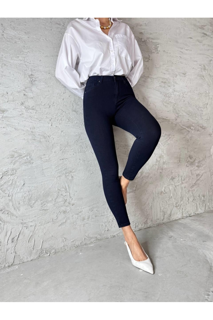 Slim Leg High Waist NavyJeans - Brand: LACARINO - Women & Kids, Baby Clothes Wholesale - TheBS Women