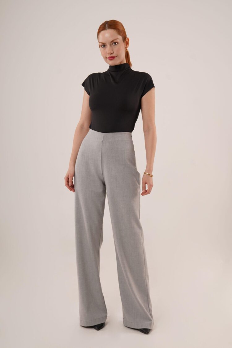 WholesaleFabric Pants With Loose Leg Side Zipper - Producer: Lustrin - Wholesale Women Clothes - TheBS Women