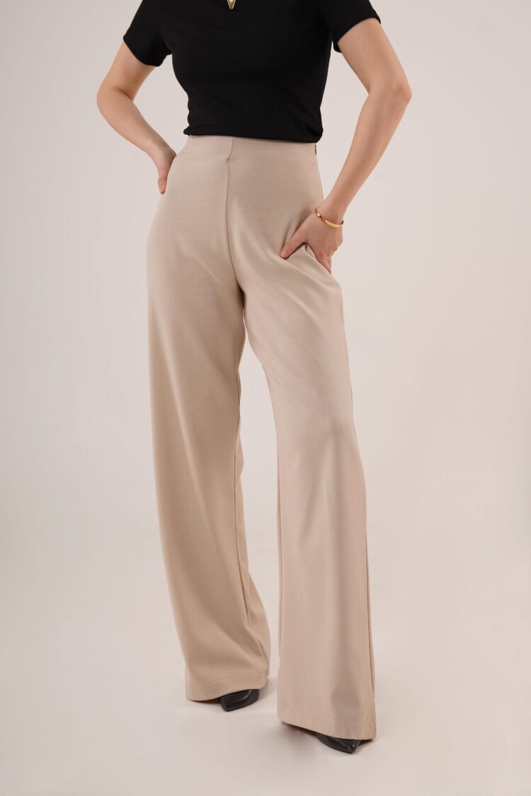 WholesaleFabric Pants With Loose Leg Side Zipper - Producer: Lustrin - Wholesale Women Clothes - TheBS Women